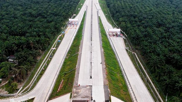 Jalan Tol Stabat- Kuala Bingai. (Facebook Kementerian PUPR RI)