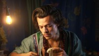 Penggemar Harry Styles bisa melihat sisi berbeda dari penyanyi idolanya nih. Terlihat Styles sedang makan makanan Meksiko.