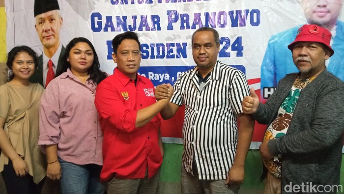 Ketua DPD PSI Kabupaten Cirebon, Sunoko (kiri) bertemu dengan Ketua RGP 2024, Heru Subagia (kanan)