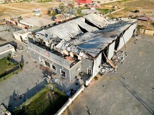 Kondisi Gedung Pesta Penikahan Maut di Irak Pasca Kebakaran