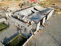 Kondisi Gedung Pesta Penikahan Maut di Irak Pasca Kebakaran