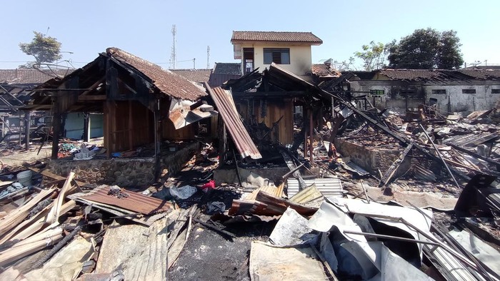Kondisi Pasar Slogohimo Wonogiri usai terbakar, Jumat (29/9/2023).