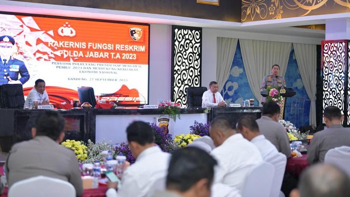 Polda Jawa Barat menggelar Rapat Kerja Teknis (Rakernis) Fungsi Reskrim tahun 2023 (dok.ist)
