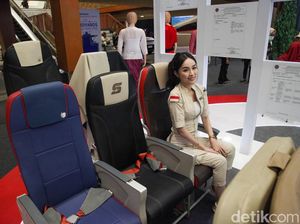 Potret Seat Dress Cover Pesawat Lion Air Group, Made in Garut