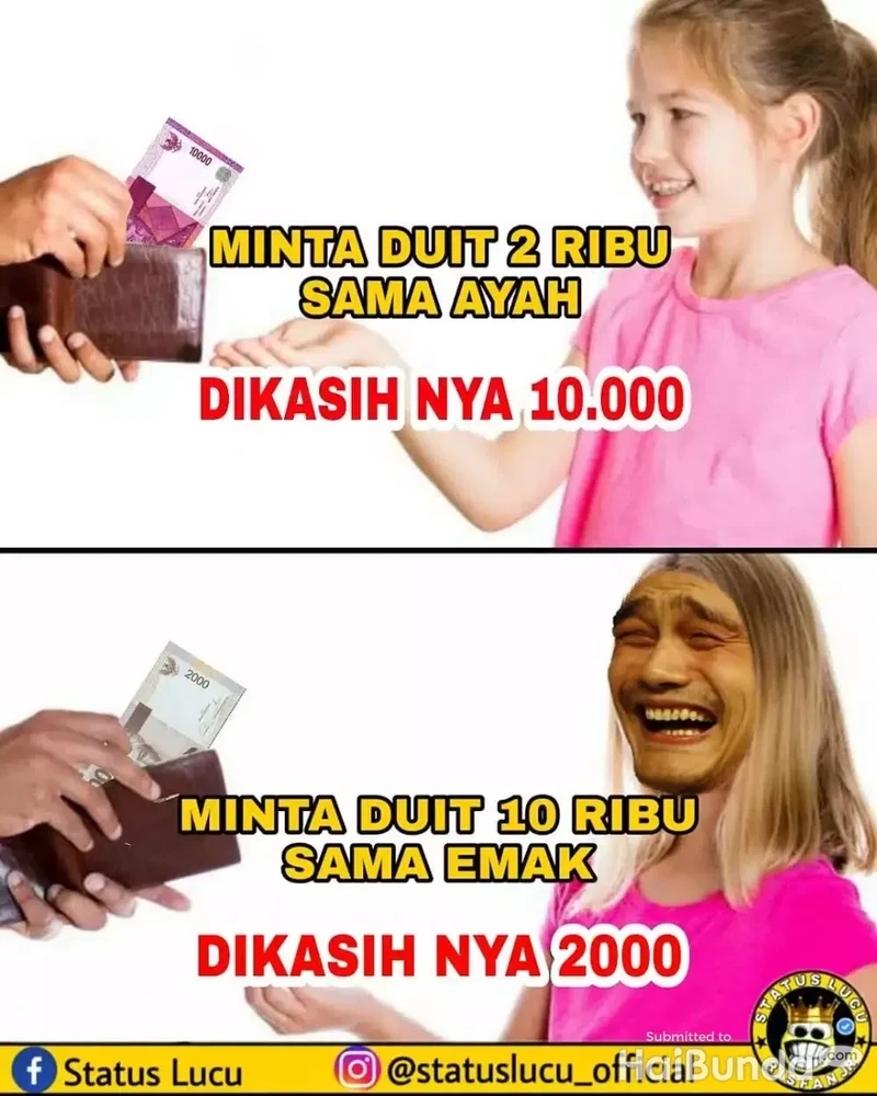 Meme uang berikut ini hasil kekreatifan dari warganet. Emang ya, netizen itu suka ada aja idenya!