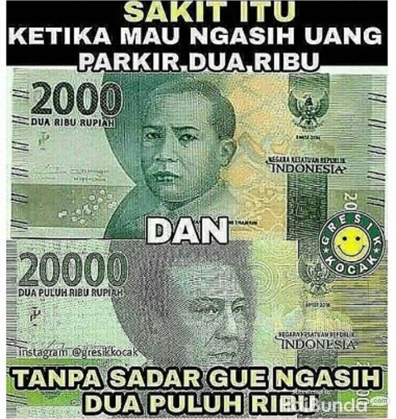 Meme uang berikut ini hasil kekreatifan dari warganet. Emang ya, netizen itu suka ada aja idenya!