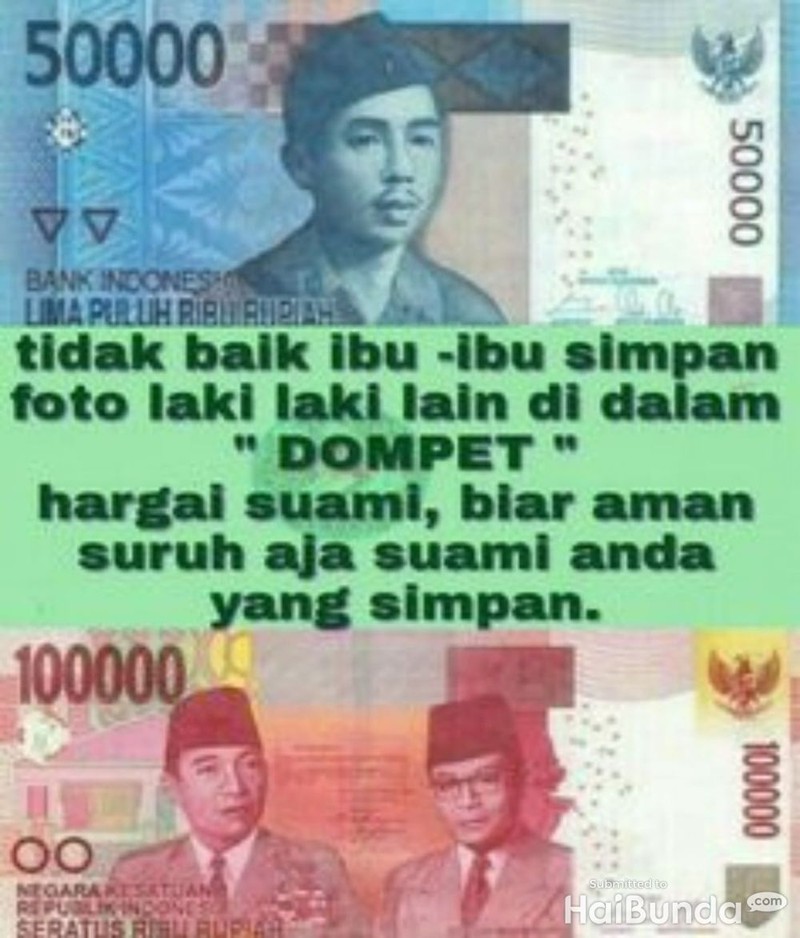 Meme uang berikut ini hasil kekreatifan dari warganet. Emang ya, netizen itu suka ada aja idenya!