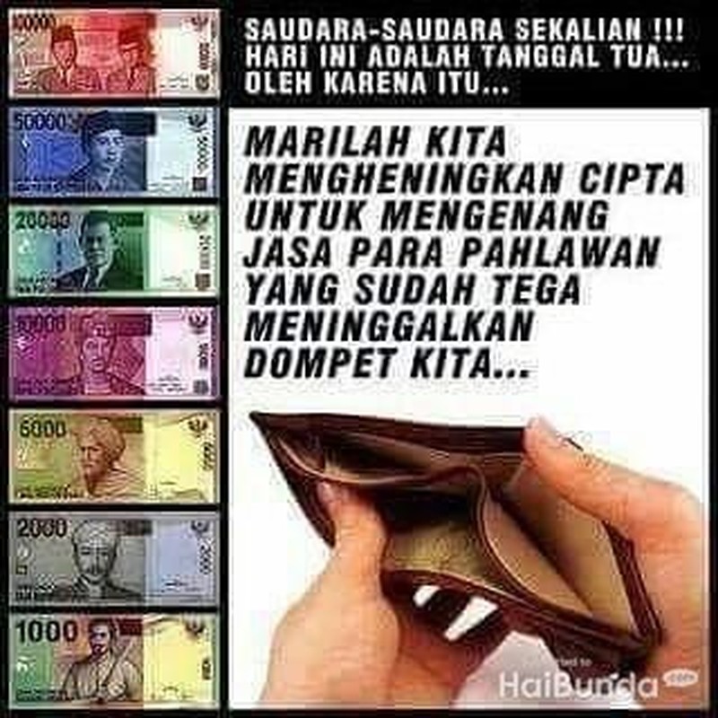 Meme uang berikut ini hasil kekreatifan dari warganet. Emang ya, netizen itu suka ada aja idenya!