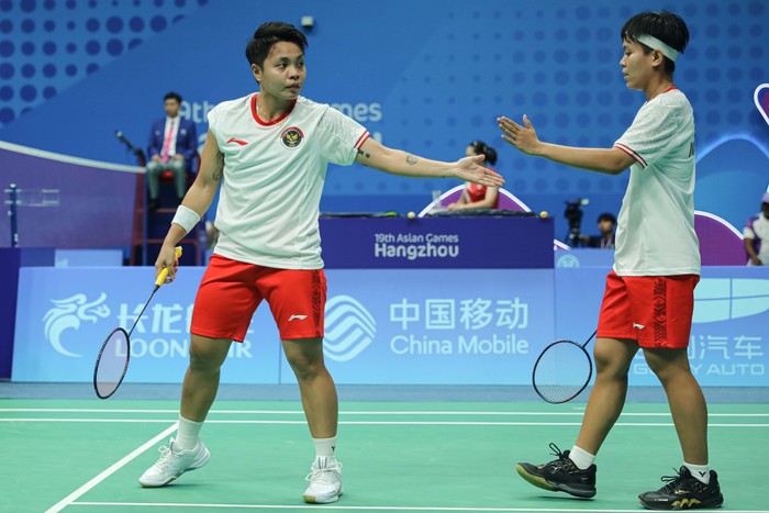 Apriyani Rahayu/Siti Fadia Silva Ramadhanti di Asian Games 2023