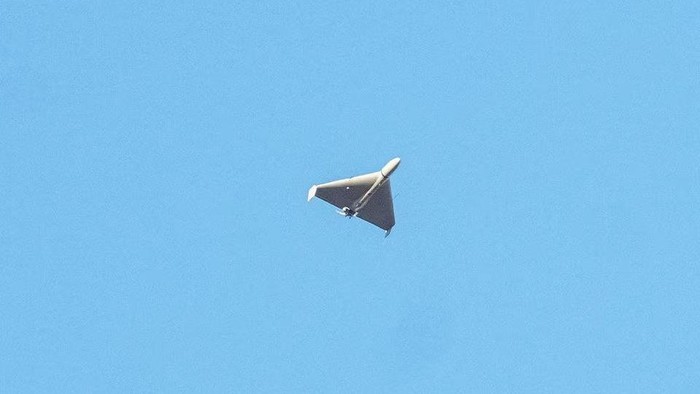 A Russian drone is seen during a Russian drone strike, which local authorities consider to be Iranian made unmanned aerial vehicles (UAVs) Shahed-136, amid Russias attack on Ukraine, in Kyiv, Ukraine October 17, 2022. REUTERS/Roman Petushkov/File Photo Acquire Licensing Rights