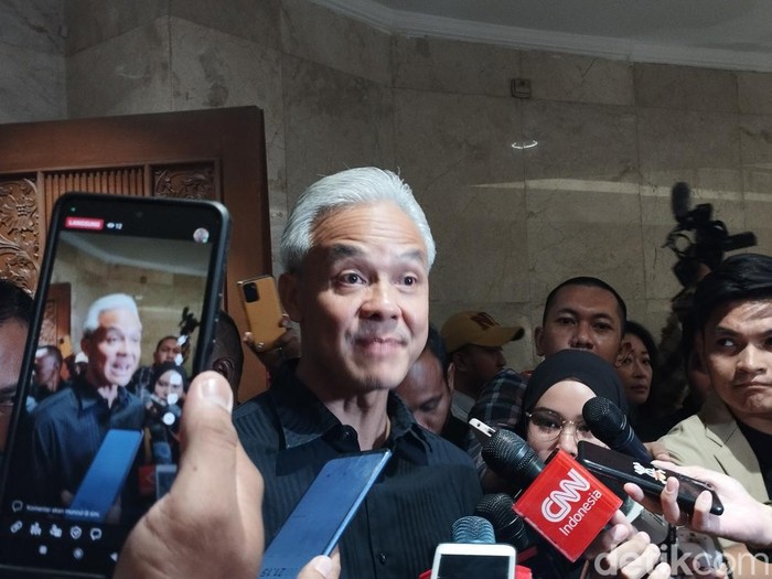 Ganjar Pranowo di JCC, Senayan, Jaksel, 30 September 2023. (Brigitta Belia/detikcom)