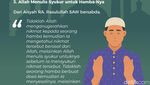 Infografis: 5 Hadits tentang Bersyukur, Pahami agar Terhindar dari Sifat Takabur