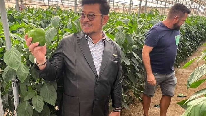 Menteri Pertanian, Syahrul Yasin Limpo (Mentan SYL) mengunjungi salah satu lokasi pertanian yang berada di Almeria, Spanyol (24/9)