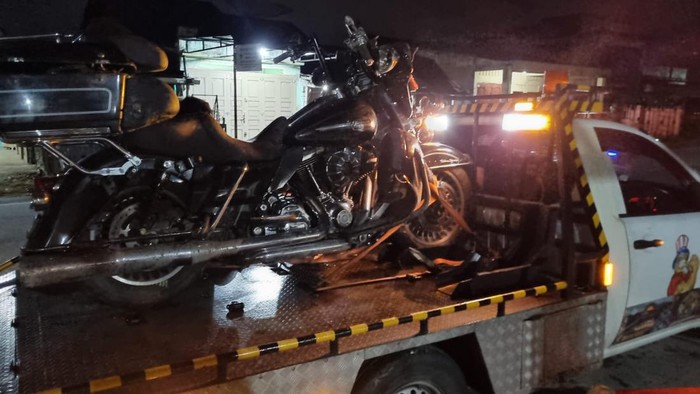 Moge yang dikendarai korban. (Foto: Dok. Polres Toba).