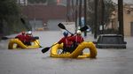 Penampakan Banjir di New York Akibat Curah Hujan Tinggi
