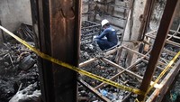Kebakaran itu menghanguskan sebanyak 1.580 lapak pedagang.  