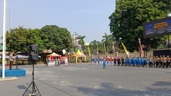 Polres Bogor gelar lomba Pocil, dalam rangka HUT ke-68 Lantas Bhayangkara, Sabtu (30/9/2023).