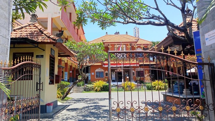 Suasana SMK Pariwisata Dalung, di Kecamatan Kuta Utara, Kabupaten Badung, Bali, Jumat (29/9/2023). (Agus Eka detikBali)