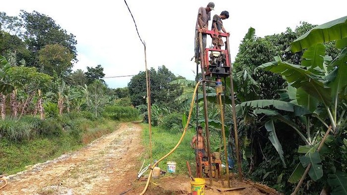 Sumur bor air bersih/Alvin Setiawan - detikProperti
