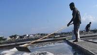 Harga garam di tempat tersebut turun dari Rp 200 ribu menjadi Rp 60 ribu per karung untuk garam pupuk dan Rp 400 ribu menjadi Rp 250 ribu per karung untuk garam konsumsi dan menurut petani penurunan harga tersebut dipicu sejumlah hal di antaranya melimpahnya produksi akibat Fenomena El Nino. 