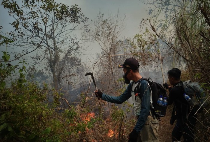 Hutan Bukit Kencur dan Sigiran di Mojokerto Terbakar, Jalur Pendakian Ditutup
