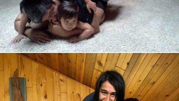 Mengulang foto yang dulu kala masih kecil. Foto: Boredpanda