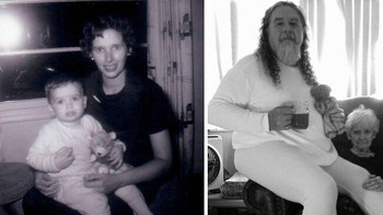 Ibu yang sama, aku yang sama, boneka beruang yang sama, foto 55 tahun Foto: Boredpanda