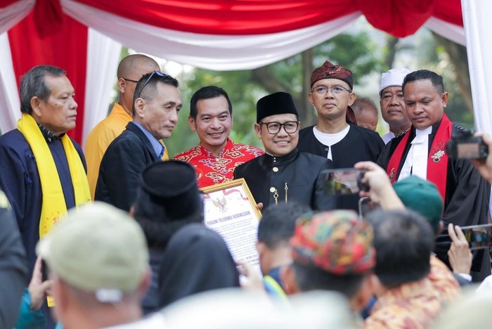 Ketua Umum Partai Kebangkitan Bangsa (PKB) Abdul Muhaimin Iskandar (Cak Imin) mengajak bangsa Indonesia bersyukur memiliki Pancasila.