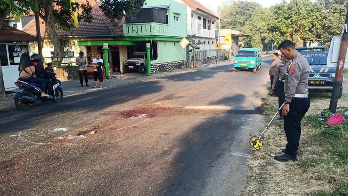 Lokasi kecelakaan di Mojokerto
