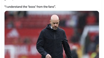 Ini adalah awal musim yang bikin frutrasi bagi setoap orang, terutama para fans, dan kami juga, demikian pengakuan Ten Hag. Foto: Twitter