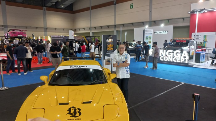 Menteri Perdagangan RI Zulkifli Hasan (Zulhas) mendatangi kegiatan Indonesia Modification Expo (IMX 2023) di Jakarta Convention Center (JCC), Minggu (1/10/2023).