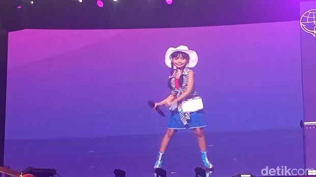 Peserta lomba lagu anak di Hub Space X KAI Expo 2023.