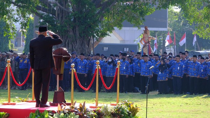 Suasana Upacara Hari Kesaktian Pancasila di Balai Kota Solo, Minggu (1/10/2024)