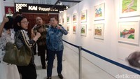 Persinggahan Suharso Monoarfa dan rombongan ke ajang pameran lukisan itu dilakukan secara spontan usai melakukan kunjungan kerja ke Sekolah Vokasi UGM./Foto: Dok. Sri Utami