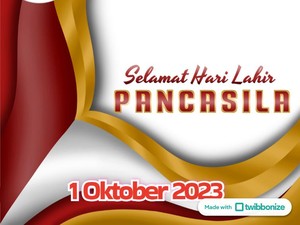 Ucapan dan Twibbon Hari Kesaktian Pancasila 1 Oktober 2023