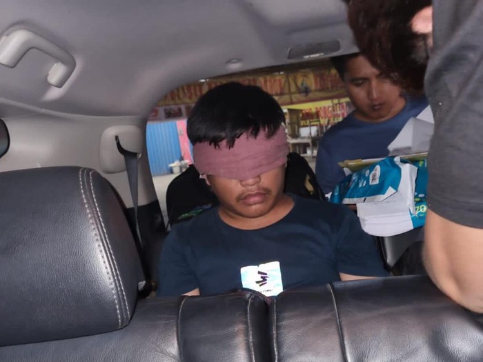 Belly, kurir jaringan narkoba Fredy Pratama yang ditangkap di Palembang.