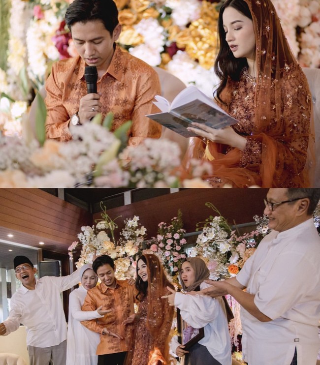 Melalui akun Instagram pribadinya Sabrina Anggraini tampak membagikan momen pengajian 4 bulan kehamilannya. Acara tersebut tampak dihadiri oleh sejumlah keluarga dan juga kerabat. Foto: Instagram/@sabrinaanggraini