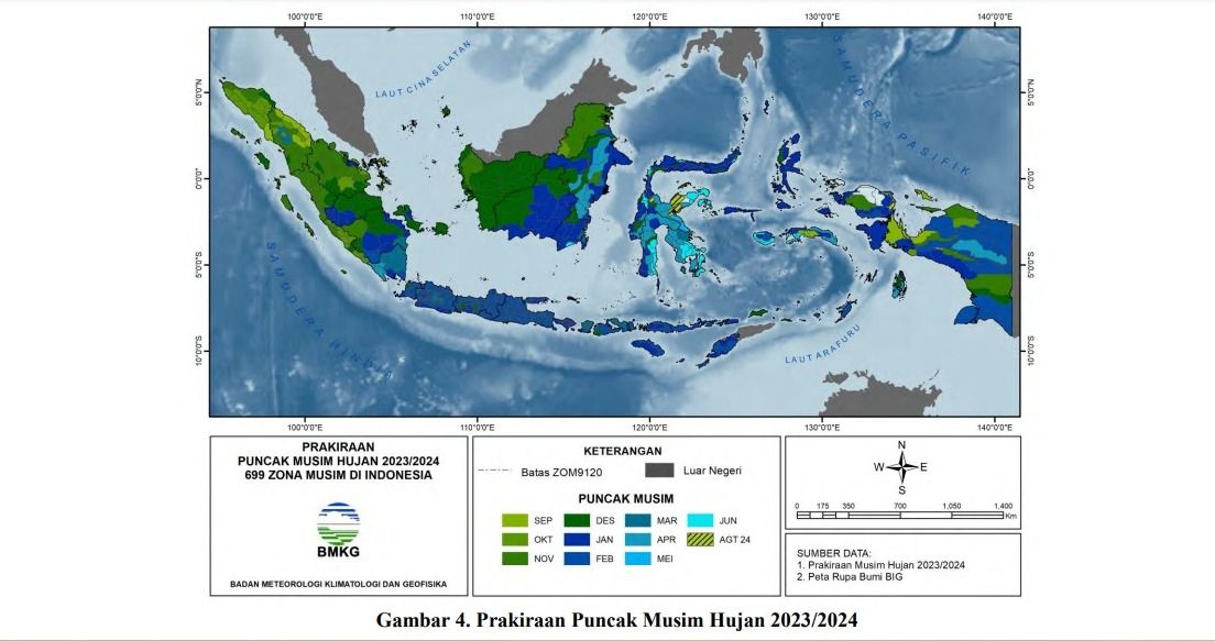 Buku Prakiraan Musim Hujan 2023/2024 BMKG. (Dok. BMKG)