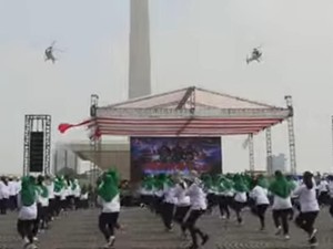 Jet Tempur Menari di Langit Jakarta Jelang Perayaan HUT Ke-78 TNI