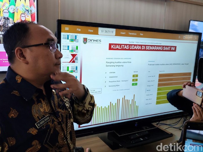 Kepala Dinas Kesehatan Kota Semarang, Abdul Hakam, di kantornya, Senin (2/10/2023).