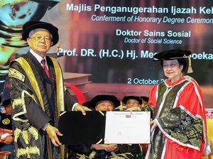 Megawati Terima Gelar HC Ke-10, PM Malaysia dan Mahathir Mohamad Beri Selamat