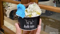 Dengan merogoh kocek senilai Rp 53.000 kamu bisa mendapatkan 3 varian gelato dalam satu cub. Kami memilih varian cokelat vegan, pistachio dan cookie monster yang creamy. Foto: detikcom/Riska Fitria
