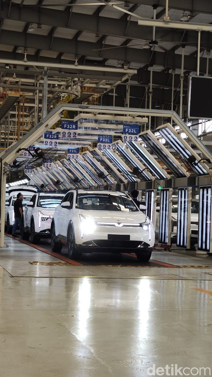 Pabrik mobil listrik Neta di Tongxiang, China.