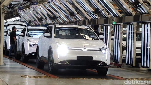 Pabrik mobil listrik Neta di Tongxiang, China.