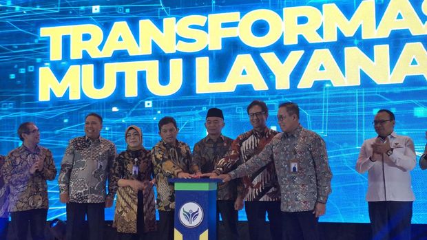 Pertemuan Nasional Fasilitas Kesehatan 2023 dan Launching Transformasi Mutu Layanan Program JKN Senin (2/10/2023).
