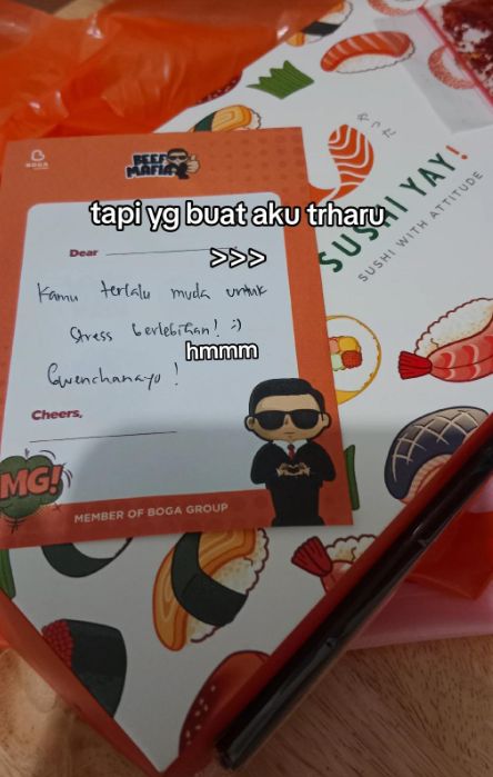 So Sweet! Mahasiswa Ini Dapat Pesan Semangat dari Ojol Makanan