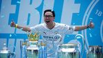 Potret Keseruan Nobar Manchester City di Jakarta