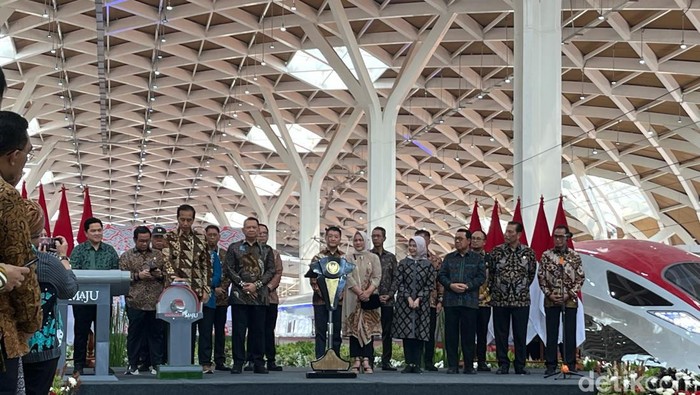 Presiden Jokowi resmikan Kereta Cepat Jakarta-Bandung, 2 Oktober 2023. (Eva Safitri/detikcom)