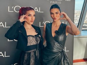 5 Foto Tasya Farasya Pose Bareng Kendall Jenner, Pasang Wajah Duck Face