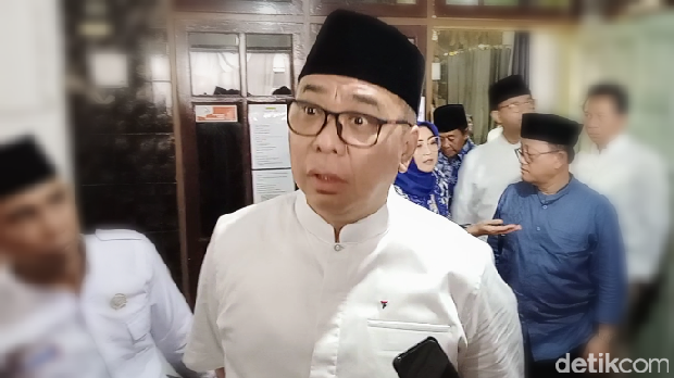 Wakil Ketua Umum Partai NasDem, Ahmad Ali saat ditemui di Ponpes Al Falah, Desa Sumberadi, Kecamatan Kebumen, Senin (2/10/2023).